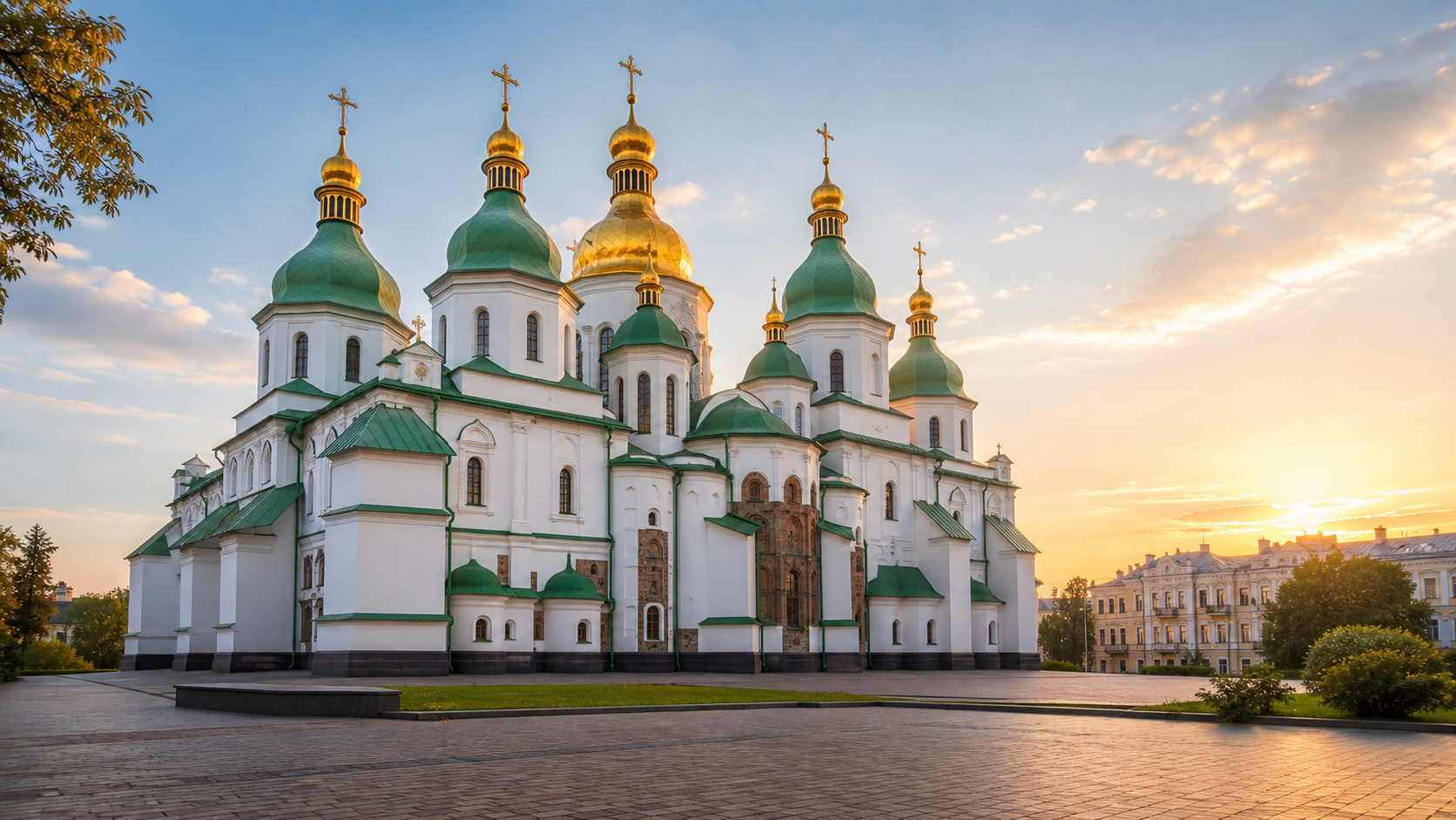 Saint Sophia Cathedral, Kyiv at dusk